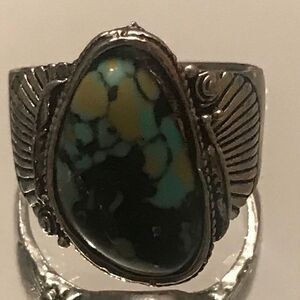 BOHO AGATE STONE RING TURQUOISE